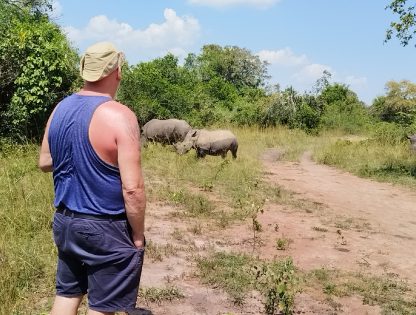 Walking safari experience at Ziwa Rhino and wildlife ranch