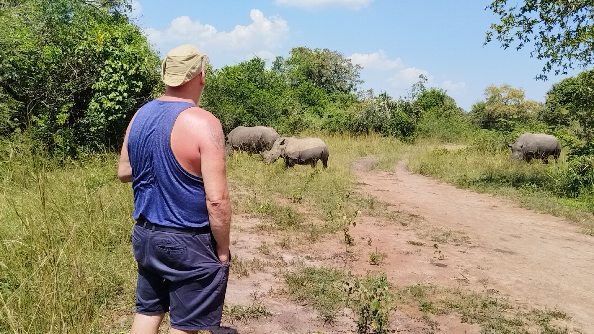 Walking safari experience at Ziwa Rhino and wildlife ranch